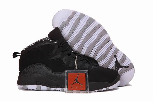 Black Air Jordan 10 AJ X Men's Basketball Shoes-19 - Click Image to Close